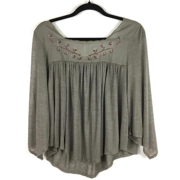 Free People > Embroidered Top w/ Floral Motif - Picture 4 of 7
